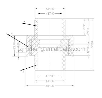اتحاد PVC جديد مقاس 3/4 بوصة اتحاد PVC أبيض